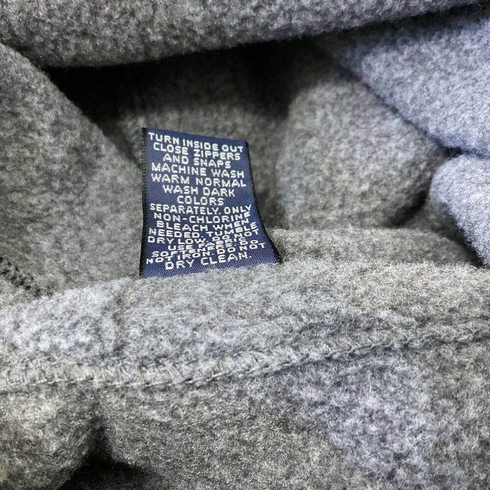 Land's End Polartec Fleece 1/4 Zip Jacket Hooded Women's Med Gray - Picture 7 of 10